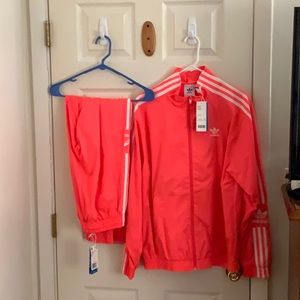 Authentic Women Adidas windbreaker jogging suit